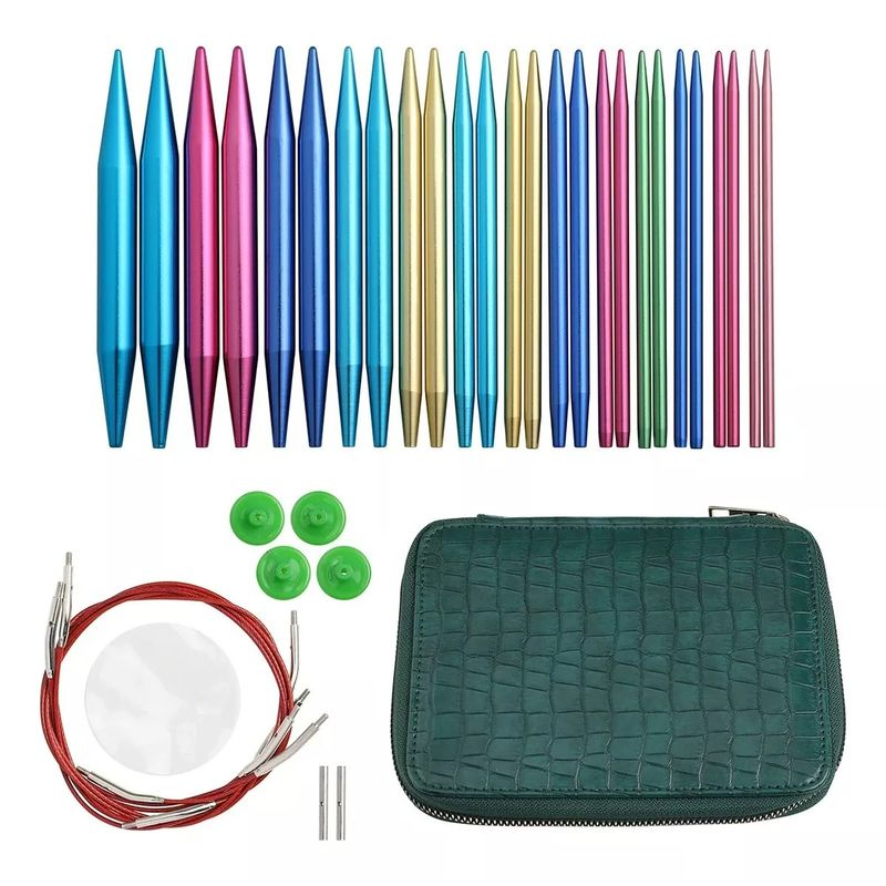 GENERICO - Set de Palillos Circulares Intercambiables Y Accesorios