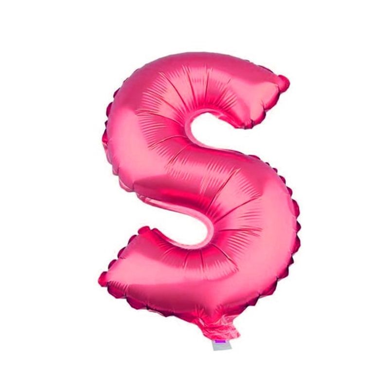 GENERICO - GLOBO METALICO 26 FUCSIA LETRA S X1 UNI