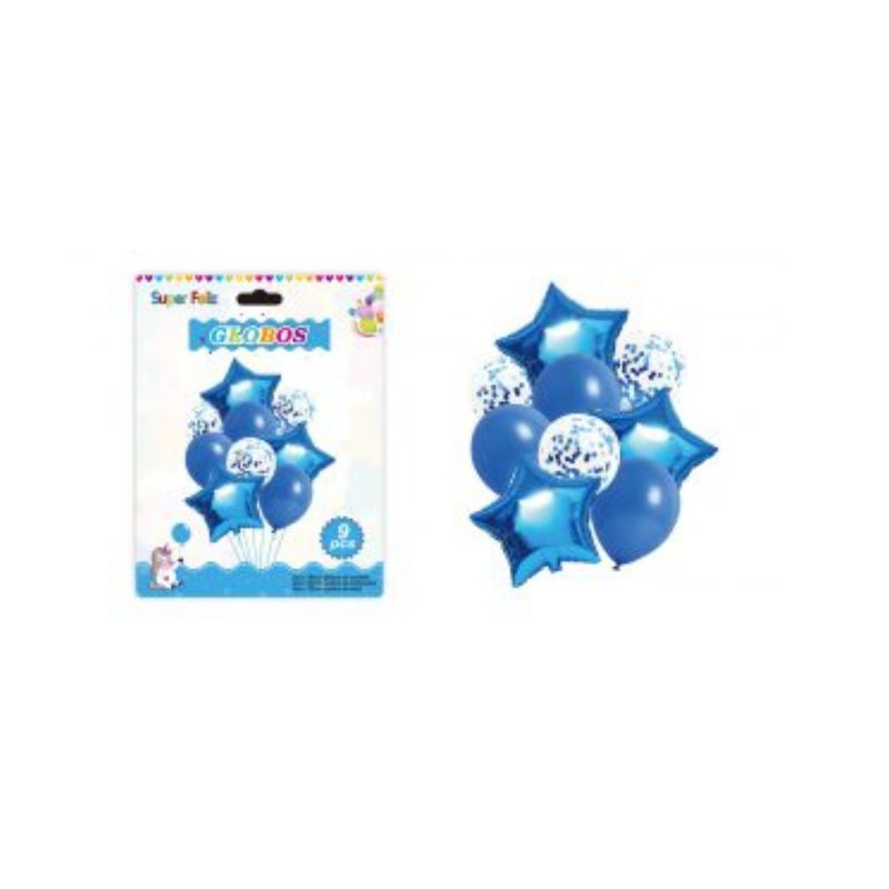 GENERICO - GLOBOS VARIADOS 9 PCS