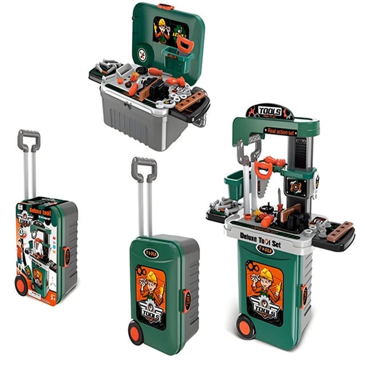 GENERICO - JUGUETE MALETA 3 EN 1 HERRAMIENTAS INFANTIL NIÑO