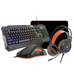 MEETION - Kit Gamer 4 en 1 MT-C505, Audífonos Teclado, Mouse y Pad Mouse
