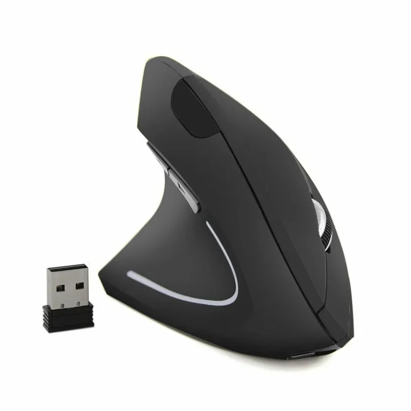 GENERICO - Mouse Vertical Inalámbrico Ergonomico Negro