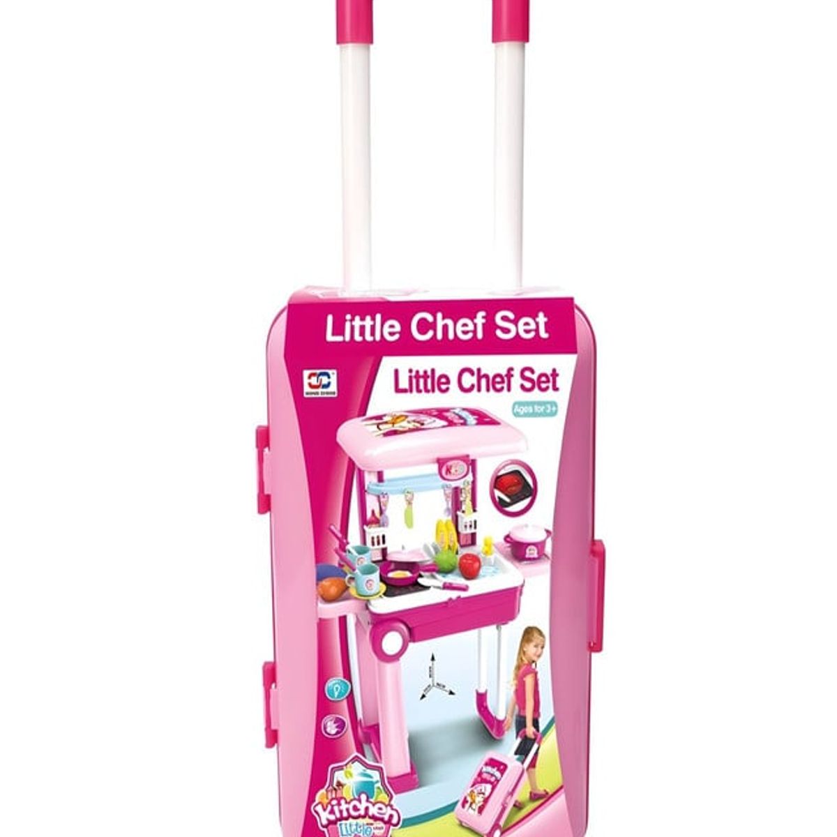 GENERICO - MALETA DE COCINA CON RUEDAS INFANTIL NIÑA