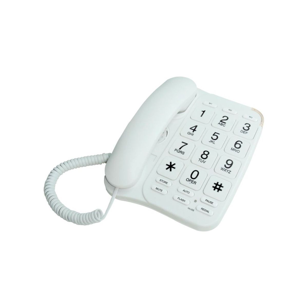 DBLUE - Teléfono Fijo Notificación Llamada Luminoso Blanco - SC