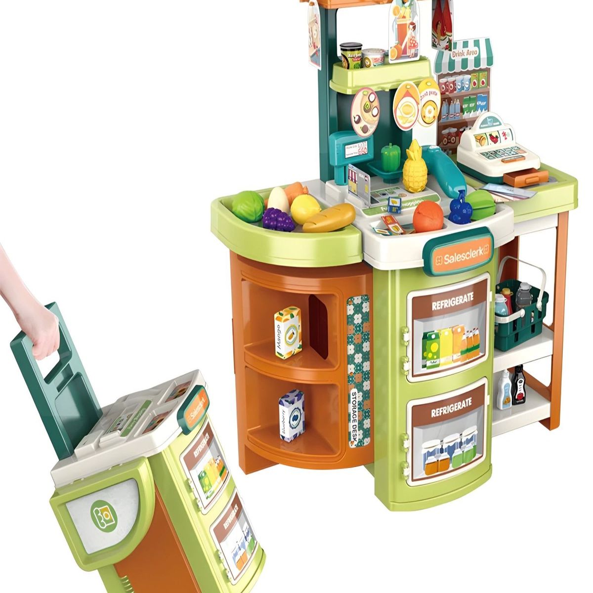 GENERICO - JUGUETE MALETA SUPERMERCADO 2 EN 1 INFANTIL