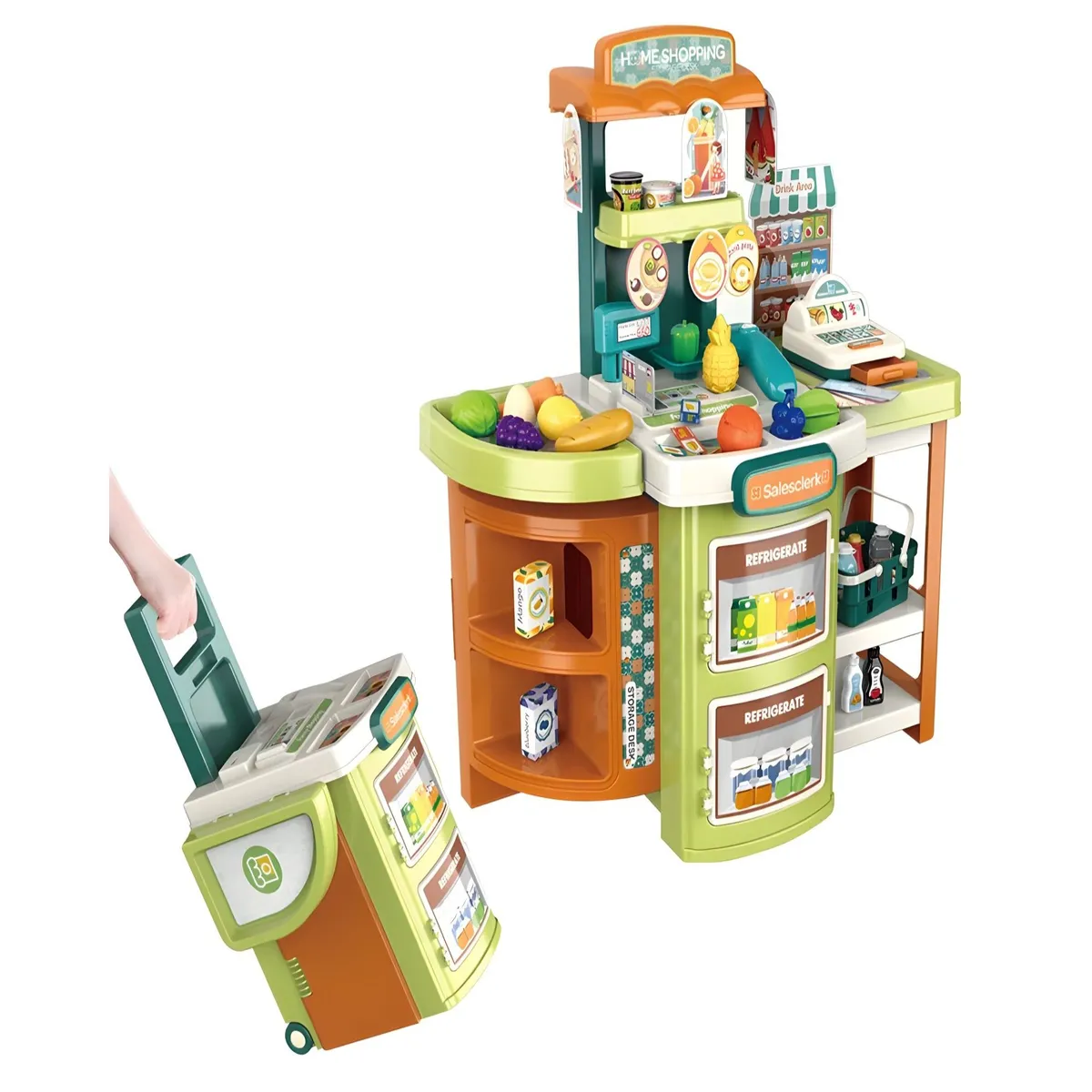 GENERICO - JUGUETE MALETA SUPERMERCADO 2 EN 1 INFANTIL