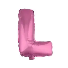 GENERICO - GLOBO METALICO 26 ROSADO LETRA L X1 UNI