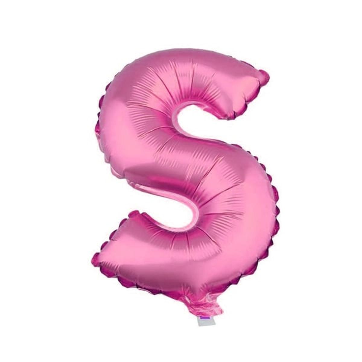 GENERICO - GLOBO METALICO 26 ROSADO LETRA S X1 UNI