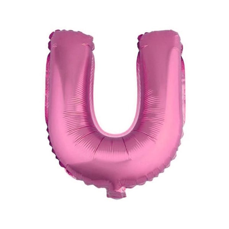 GENERICO - GLOBO METALICO 26 ROSADO LETRA U X1 UNI