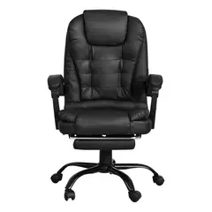 GENERICO - Silla de Oficina Reclinable con Reposa Pies y Base Metálica