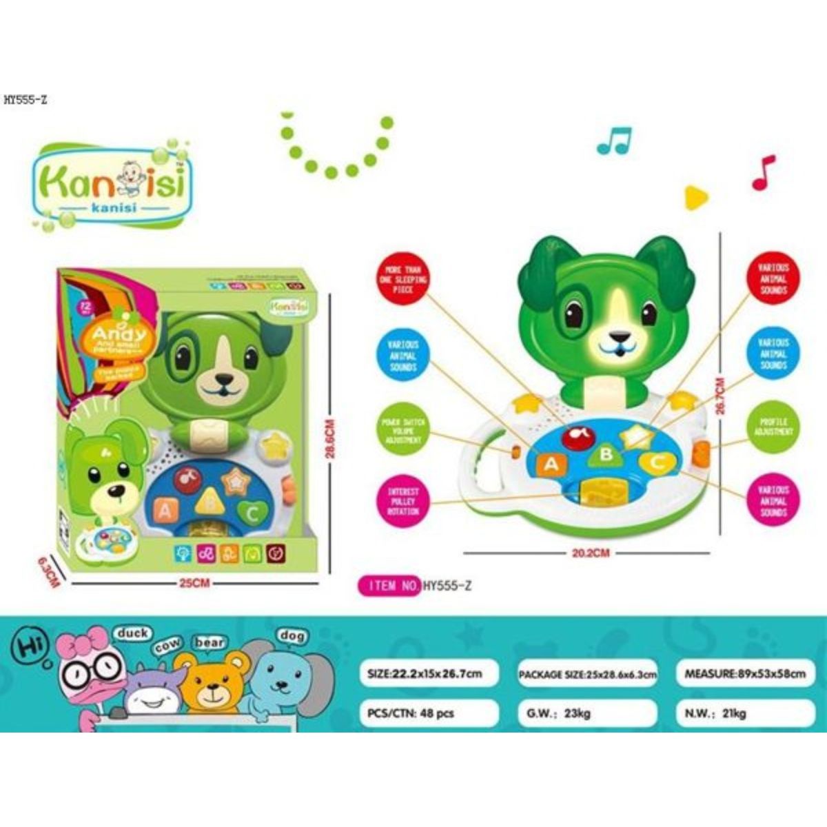 GENERICO - Piano Perro Infantil Letras Sonido Musica Bebes