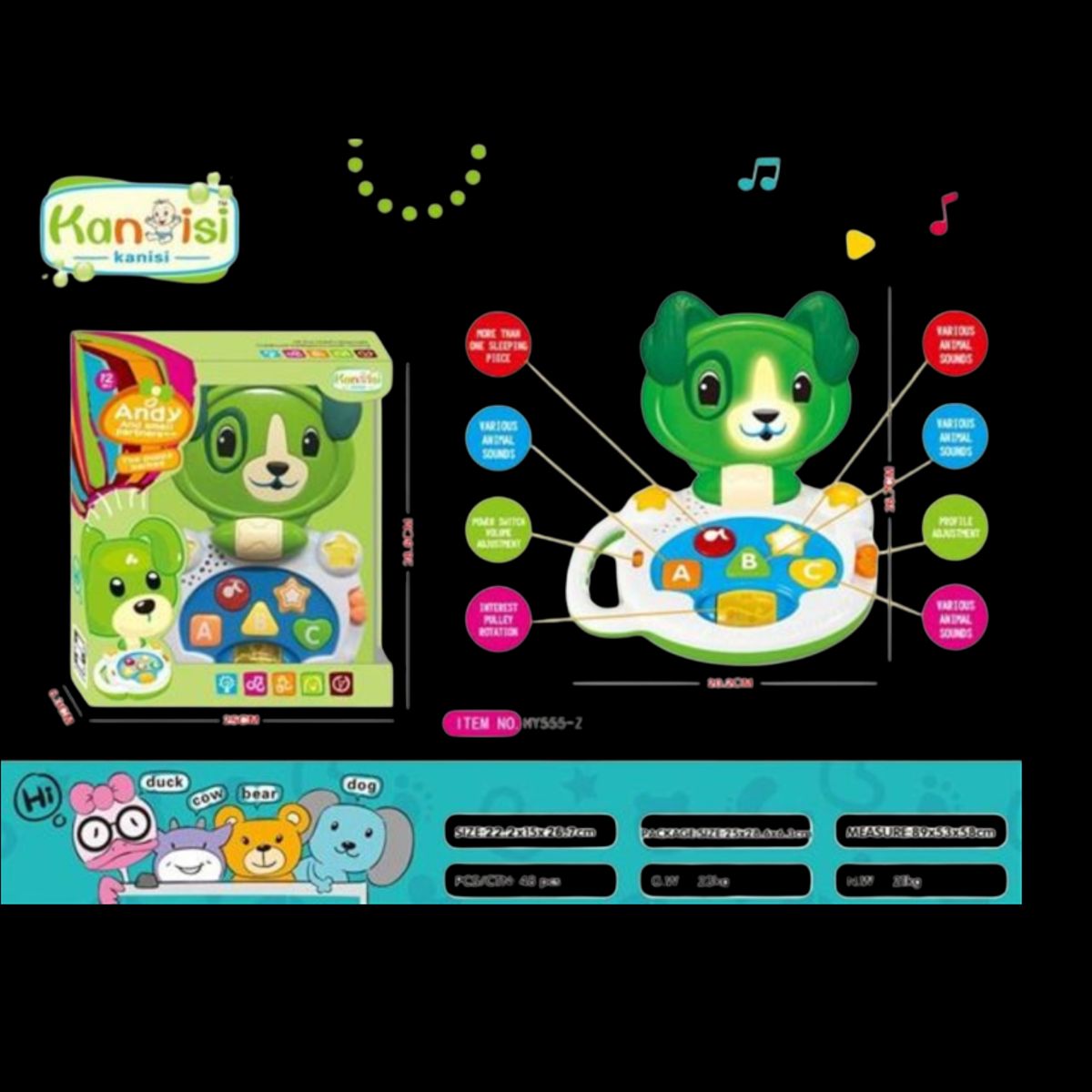 GENERICO - Piano Perro Infantil Letras Sonido Musica Bebes