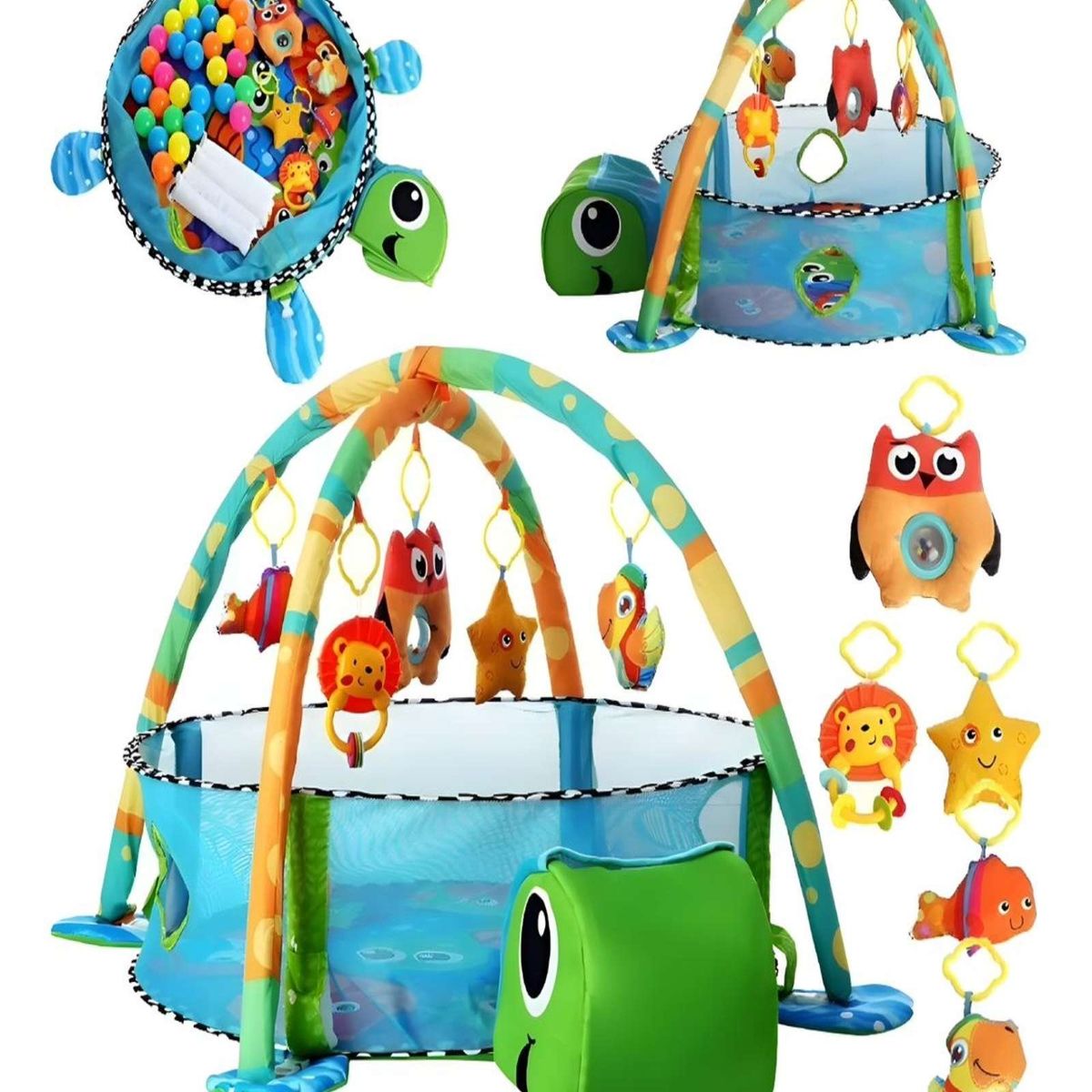 GENERICO - Gimnasio Tapete Y Corral Juguete Para Bebe Con 20 Pelotas