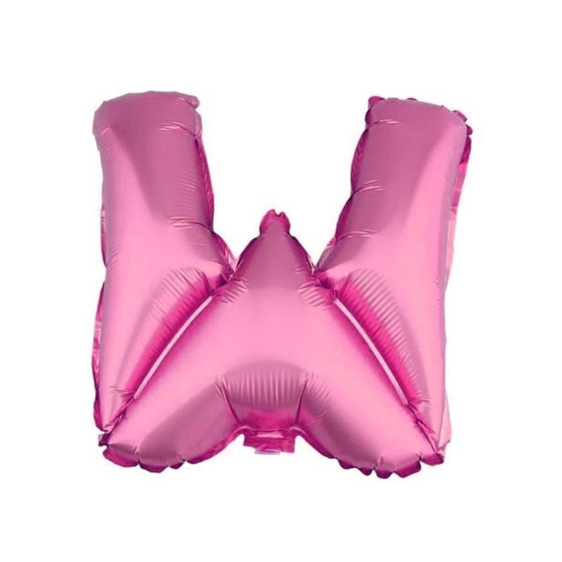 GENERICO - GLOBO METALICO 26 ROSADO LETRA W X1 UNI
