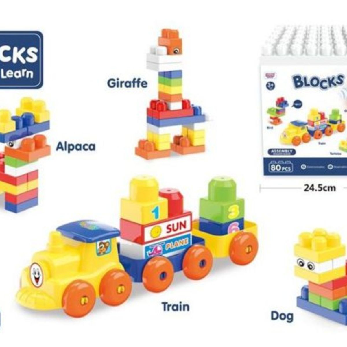 GENERICO - Set Bloques De Construcción Armables 80 Pcs Juego