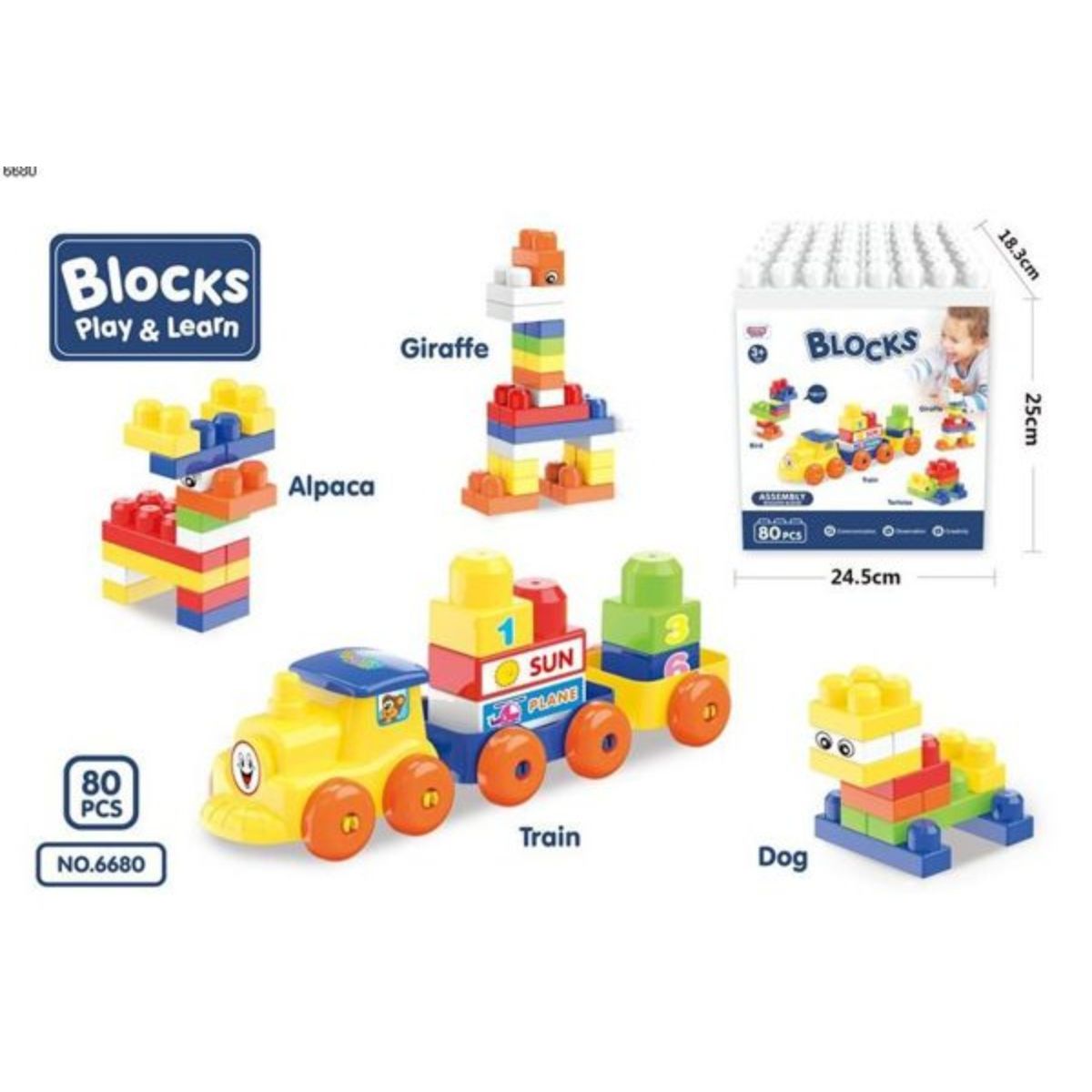 GENERICO - Set Bloques De Construcción Armables 80 Pcs Juego