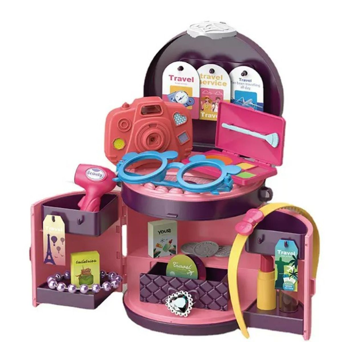GENERICO - Mini Maleta Bag Tocador Travel Viajero 25 Piezas Juguete
