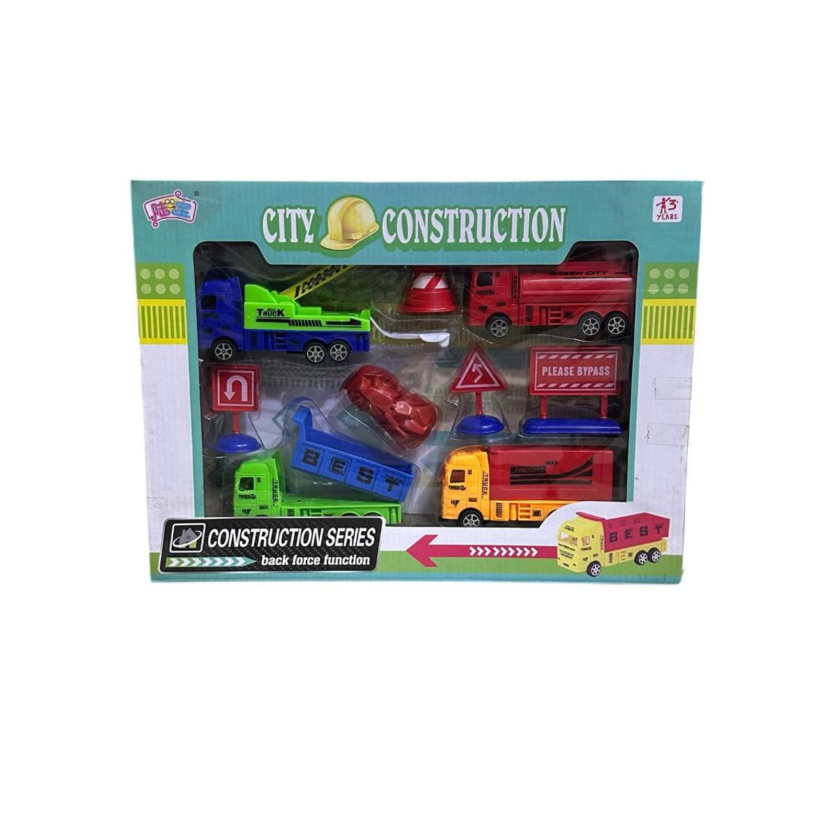 GENERICO - Set De Construcción Juguete Camiones Y Accesorios 9 Piezas