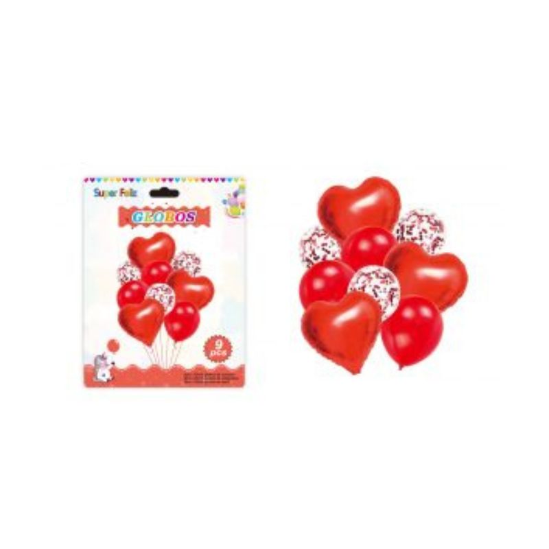 GENERICO - GLOBOS VARIADOS 9 PCS