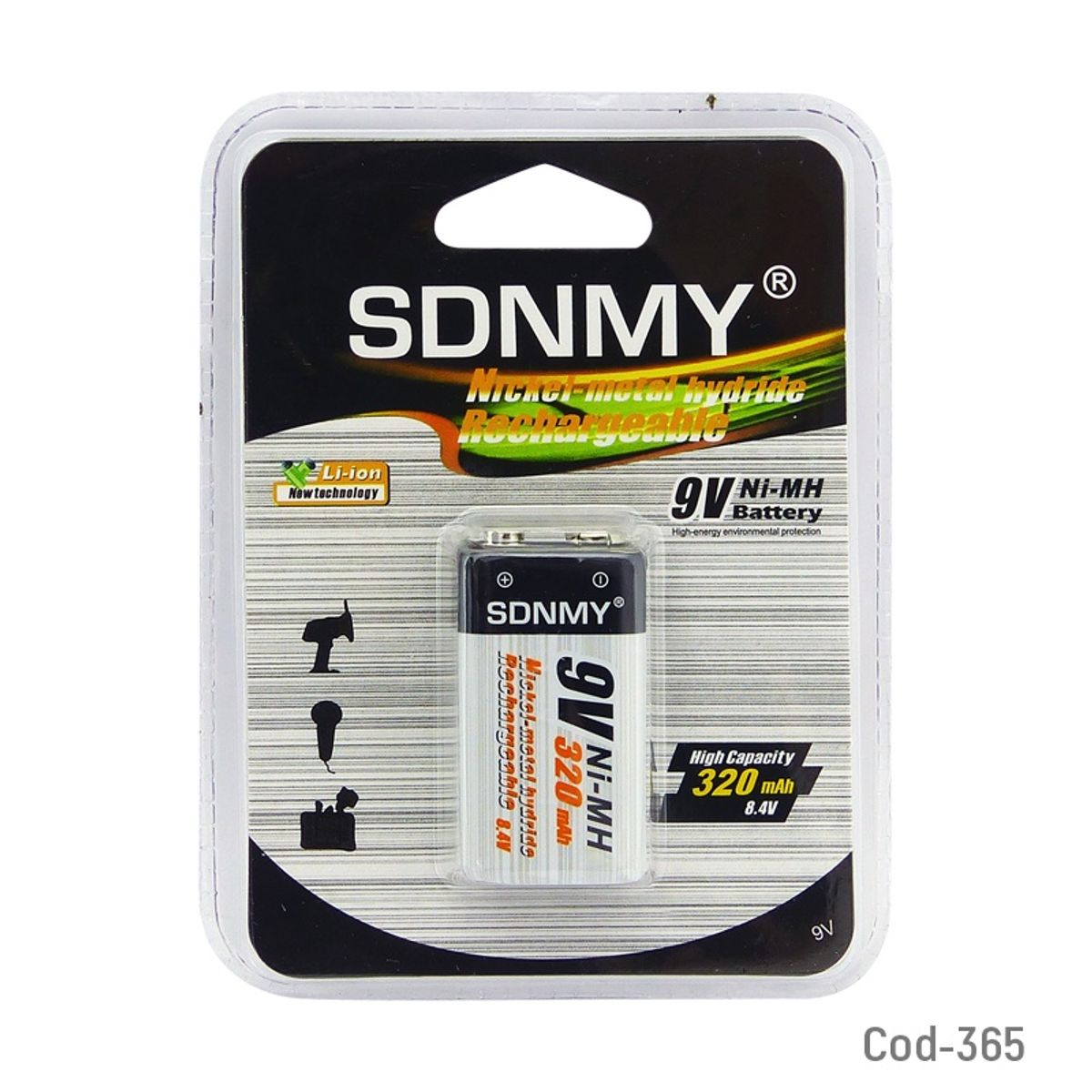 OEM - BATERIA 9 VOLT RECARGABLE 320 MAH EN BLISTER