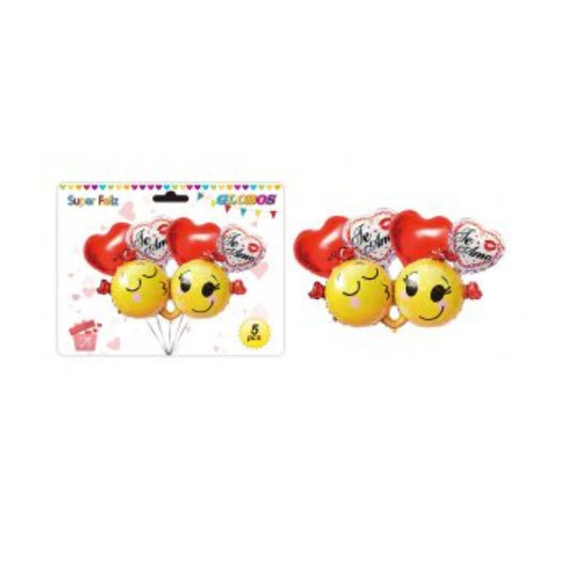 GENERICO - GLOBOS DE AMOR 5 PCS