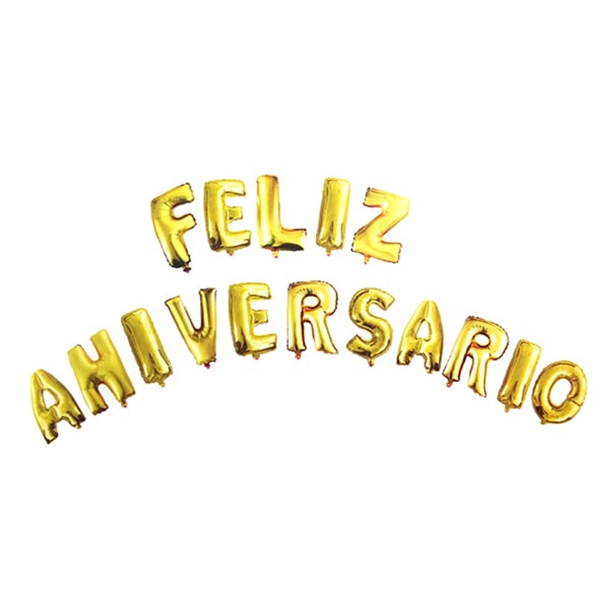 GENERICO - GLOBO METALICO 16 FELIZ ANIVERSARIO X1 UNI