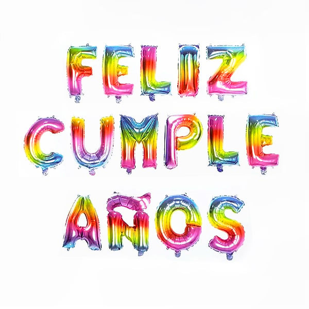 GENERICO - GLOBO METALICO 16 FELIZ CUMPLE ARCOIRIS X1 UNI
