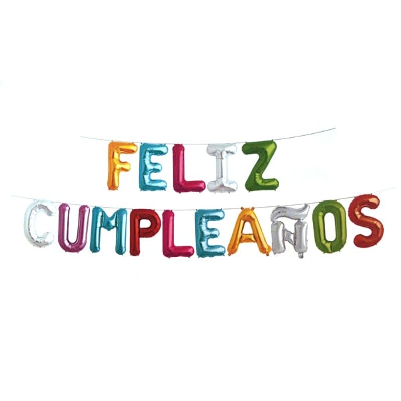 GENERICO - GLOBO METALICO 16' FELIZ CUMPLEA?OS MIX X1 UNI