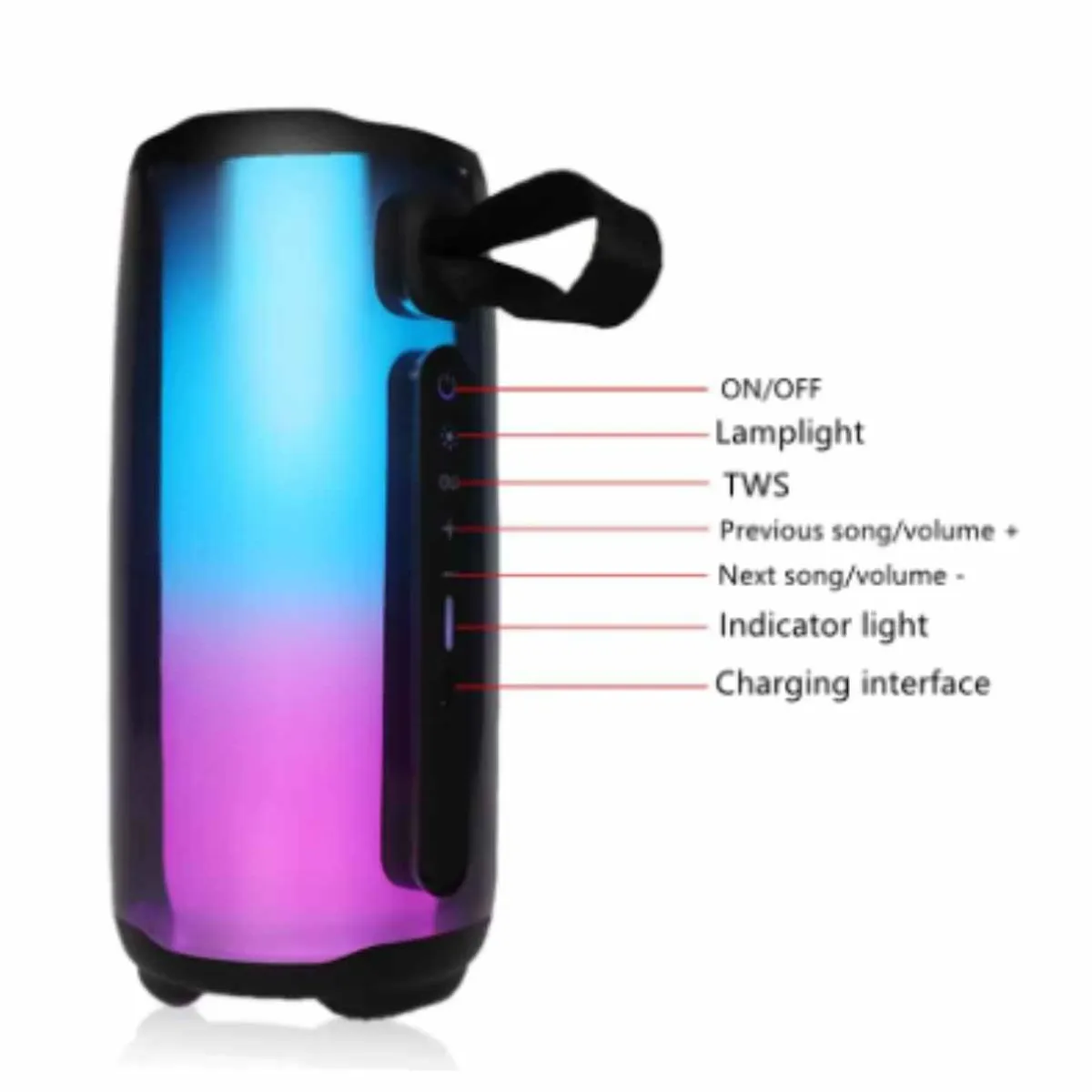 OEM - Parlante Lampara Bluetooth Portatil