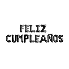 GENERICO - GLOBO METALICO 16 FELIZ CUMPLEANOS NEGRO