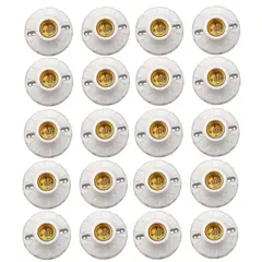 GENERICO - 20 Soquetes Portalámpara Deco E27 Blanco PP