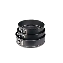 GENERICO - Set De 3 Moldes Redondos Antiadherentes Para Hornear - SC