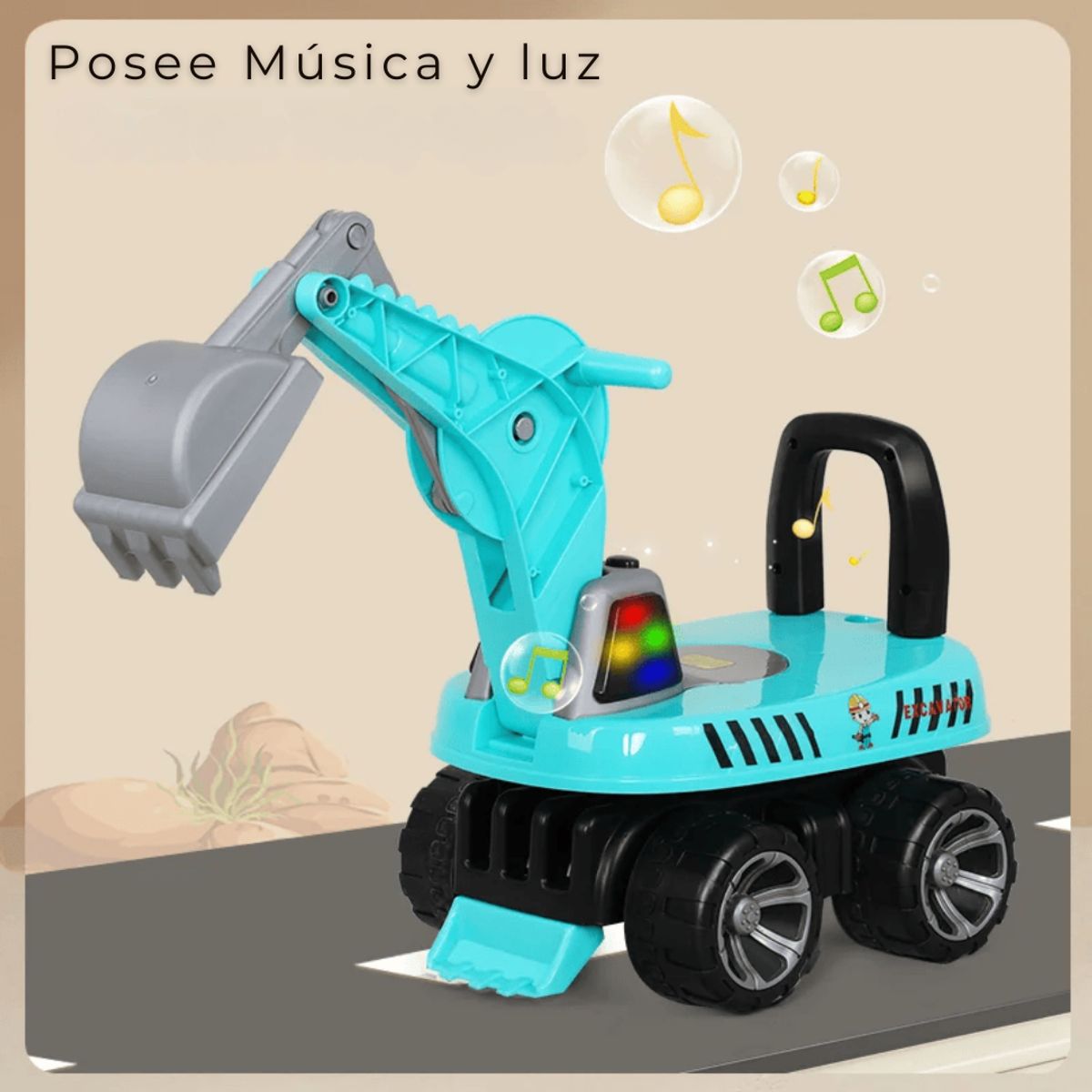 UTILISIMO - Bicicleta equilibrio estilo Camión Excavadora Niño Turquesa