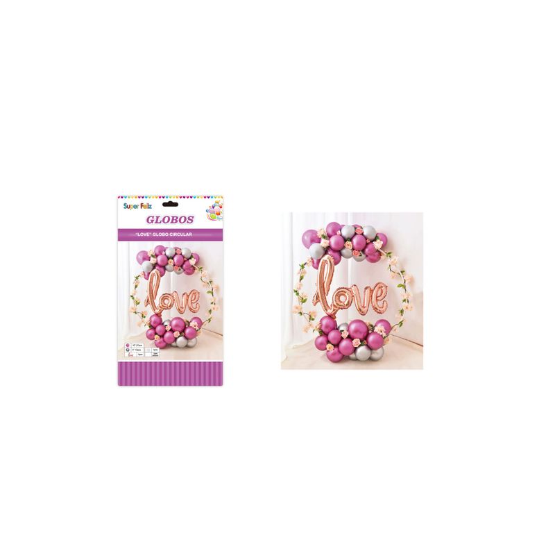 GENERICO - SET DE GLOBOS LOVE CIRCULAR