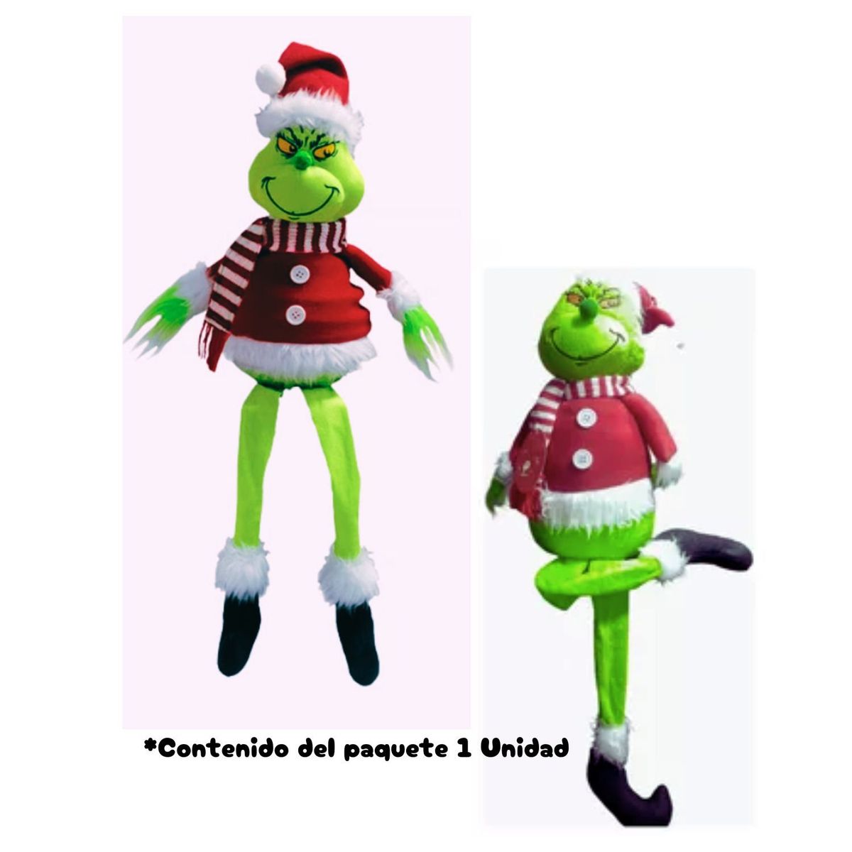 GENERICO - Adorno Navideño Grinch Pascuero Decoración Muñeco Navidad