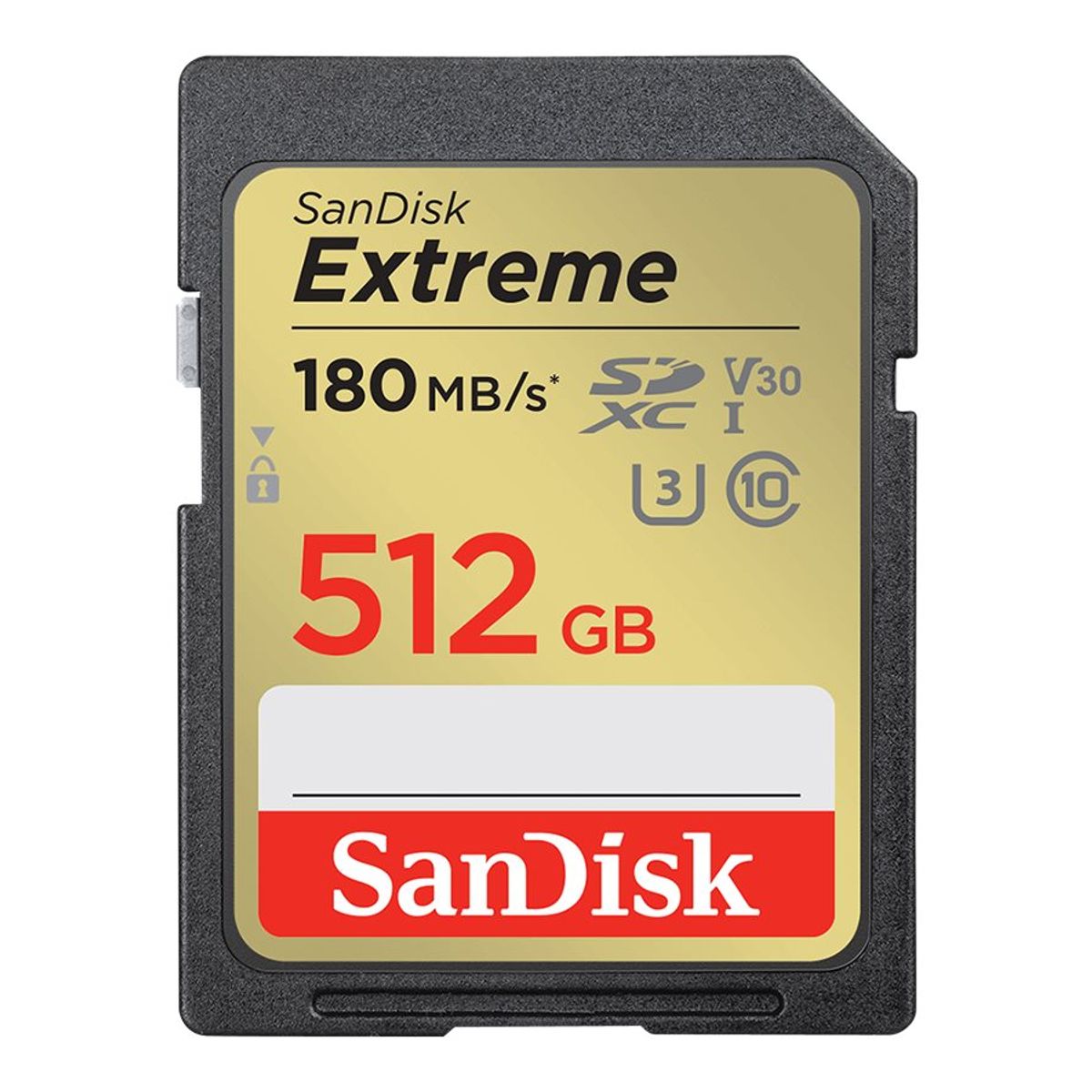 SANDISK - Memoria Sd Sandisk Extreme 512 Gb 180mb/s U3 V30 4k Uhd