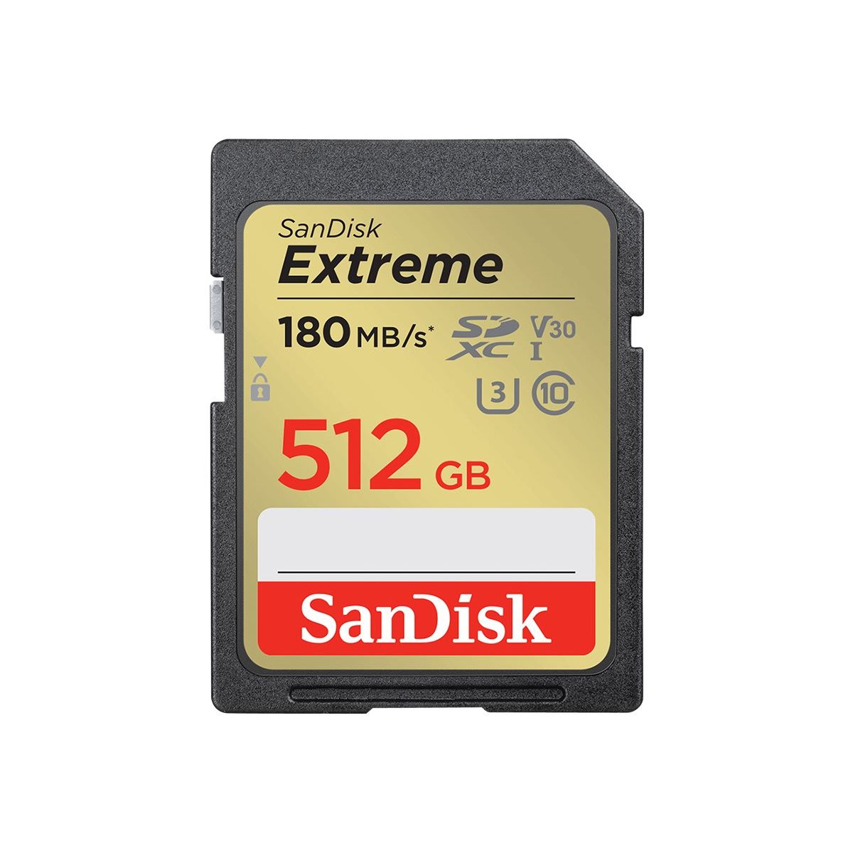 SANDISK - Memoria Sd Sandisk Extreme 512 Gb 180mb/s U3 V30 4k Uhd