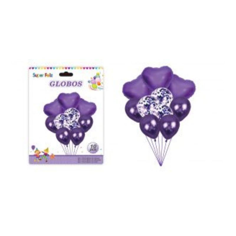 GENERICO - GLOBOS VARIADOS 10 PCS