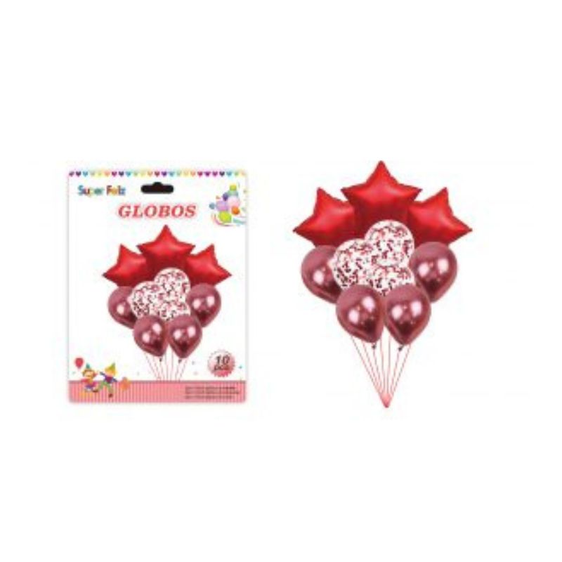 GENERICO - GLOBOS VARIADOS 10 PCS