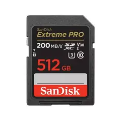 SANDISK - Memoria Sd Extreme Pro 512gb 200mbs U3 V30 4k Uhd