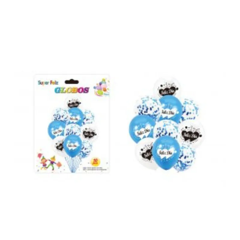 GENERICO - GLOBOS FELIZ DIA 10 PCS