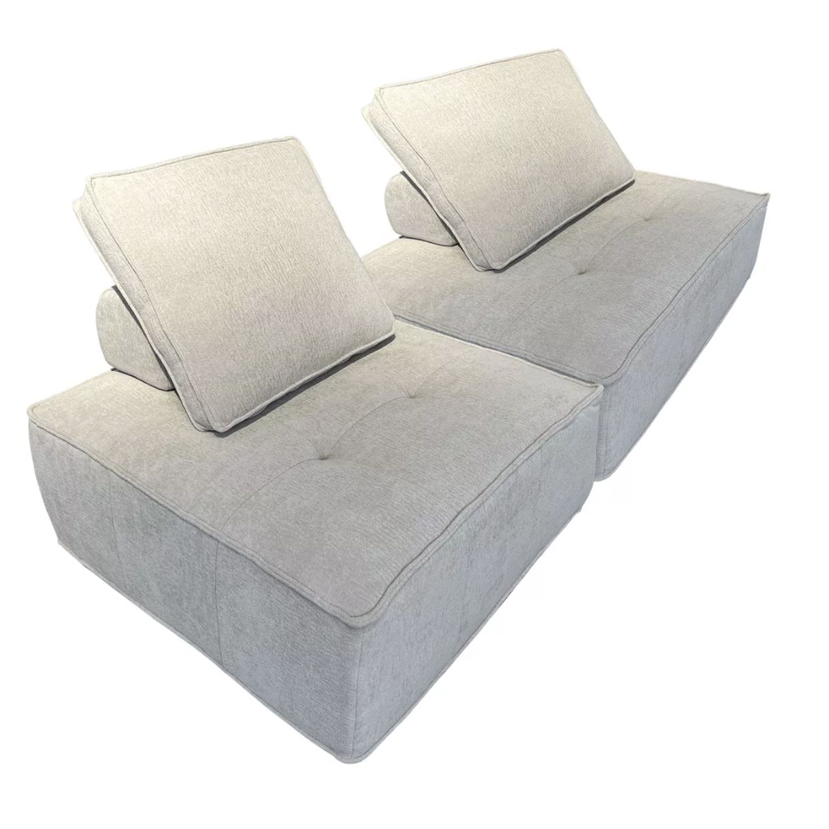 HOMER DESIGN - juego 2 Sofa Modular Individual 85x85x70cm Alta Elasticidad-