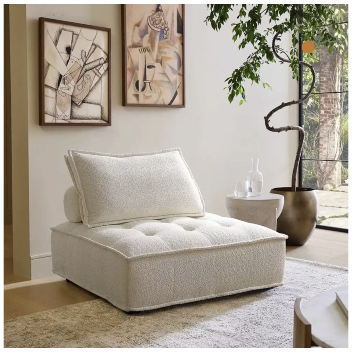 HOMER DESIGN - juego 2 Sofa Modular Individual 85x85x70cm Alta Elasticidad-