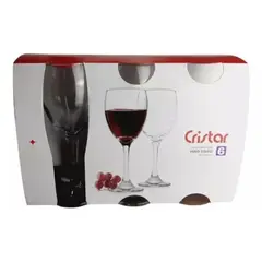 CRISTAR - Set 6 Copas Vino Versalles 300 Cc Color Crystal