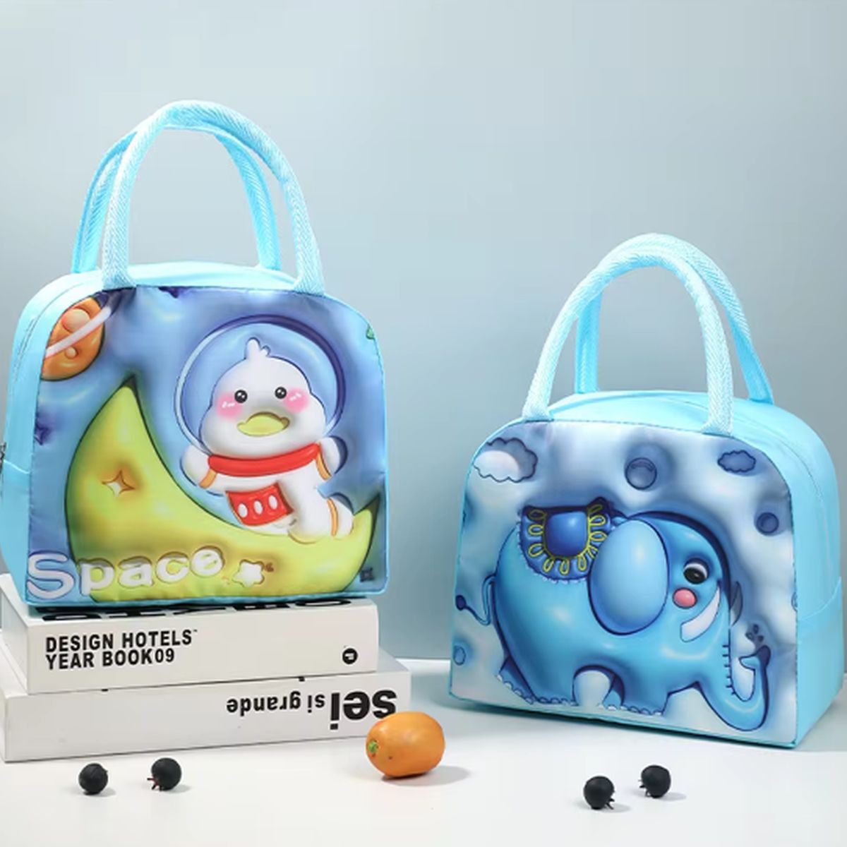 GENERICO - Lonchera Térmica Diseño de Pingüino Espacial -Mantén tus Alimentos Frescos