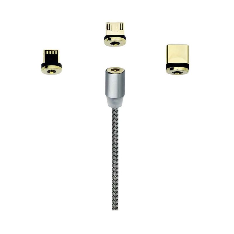 GENERICO - Cable Cargador Magnético Para USB-C  Micro USB Y LIGHTNING