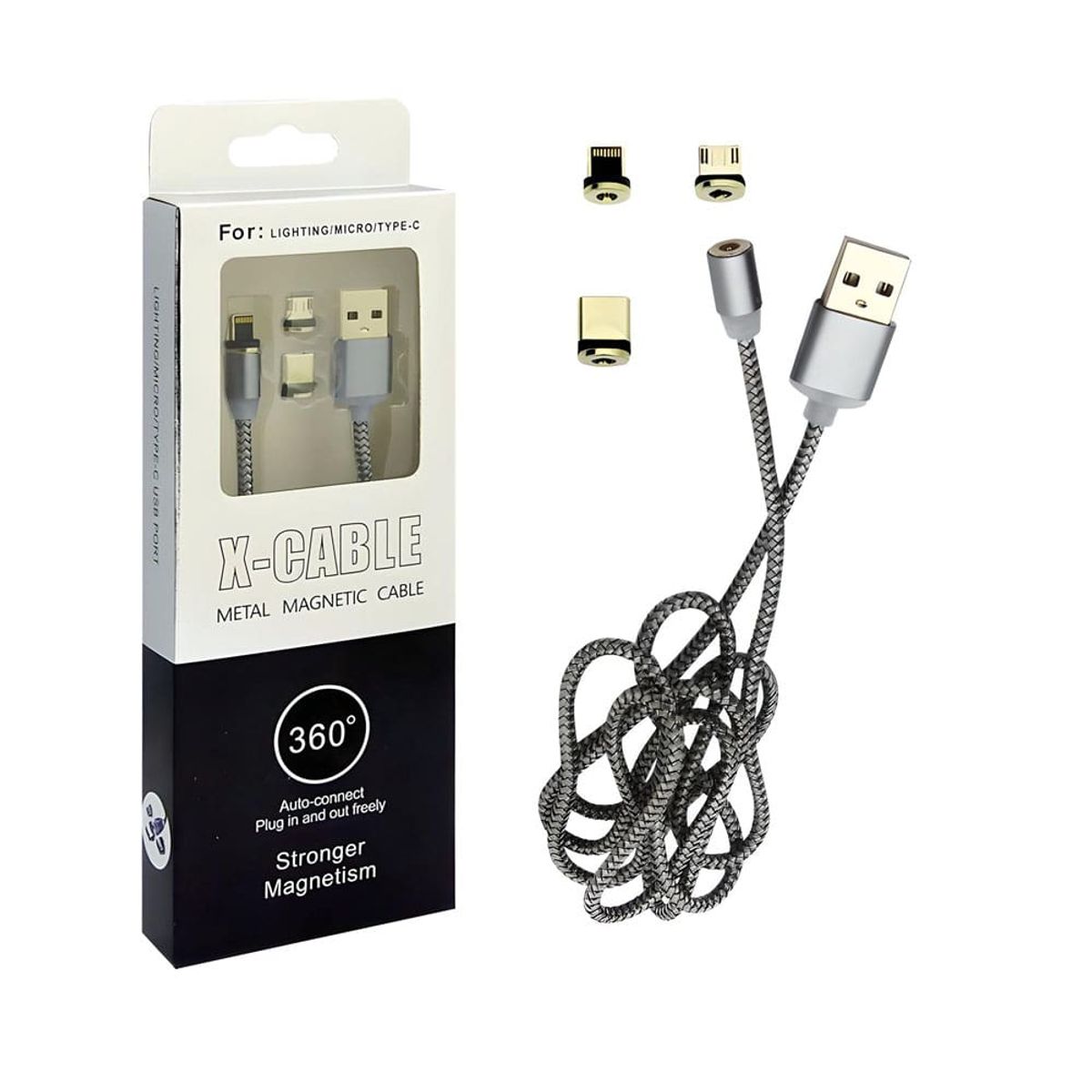 GENERICO - Cable Cargador USB 3 En 1 Tipo-c / Micro USB /para Lightning