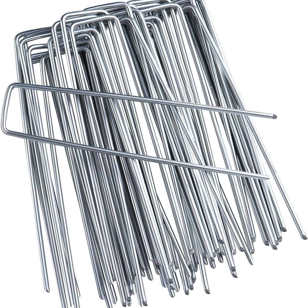 KUANGYE - Estacas Jardín Césped Grapas De Paisaje Galvanizada 40pcs
