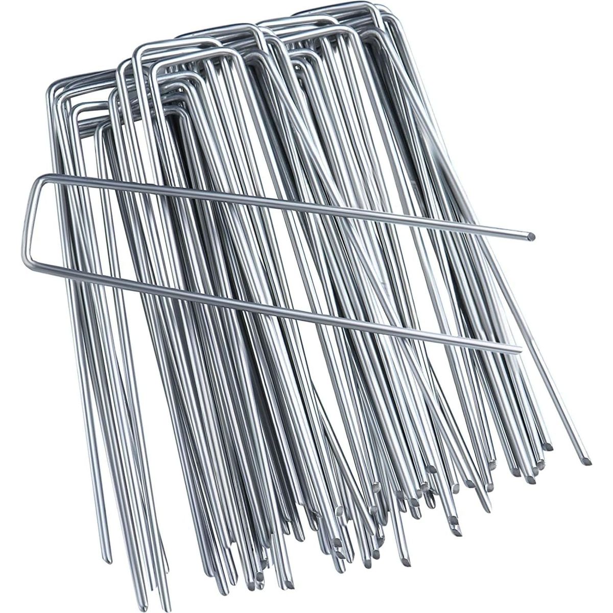 KUANGYE - Estacas Jardín Césped Grapas De Paisaje Galvanizada 40pcs