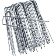 KUANGYE - Estacas Jardín Césped Grapas De Paisaje Galvanizada 40pcs